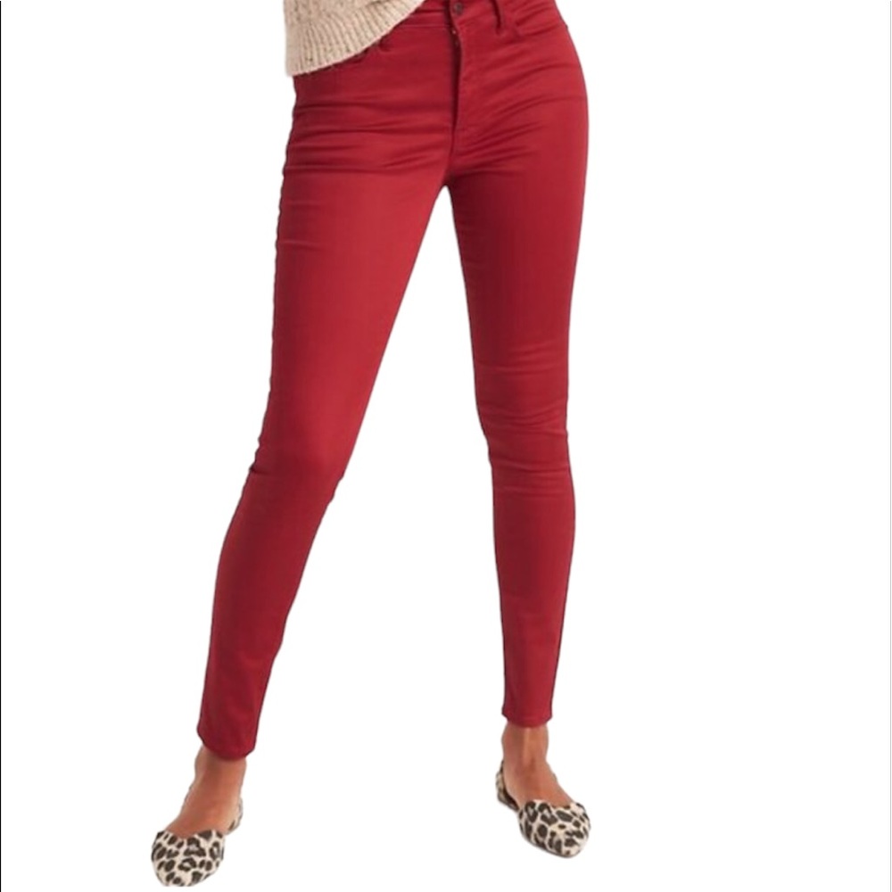 Red Rockstar Super Skinny Jeans Old Navy Sz12
